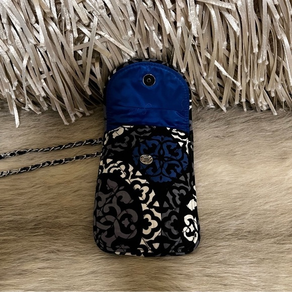 VERA BRADLEY Canterberry Cobalt Mini Cellphone Crossbody Chainlink Strap 2013 - Picture 10 of 14